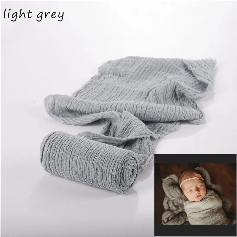 light grey Реквизит для фотосессии новорожденных; Детский реквизит для фотосессии; одеяло; мягкое растягивающееся Хлопковое одеяло; аксессуары для фотосессии младенцев - Цвет: light grey