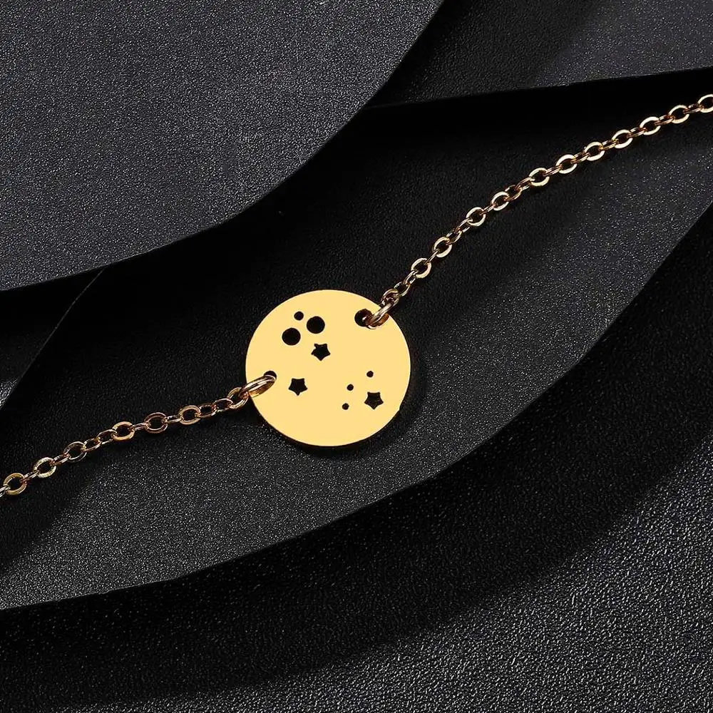 Todorova Chain Link Full Moon Star Bracelets &amp Bangles Jewelry Charm Travel Jewellery Gift Wanderlust Earth Bracelet | Украшения и