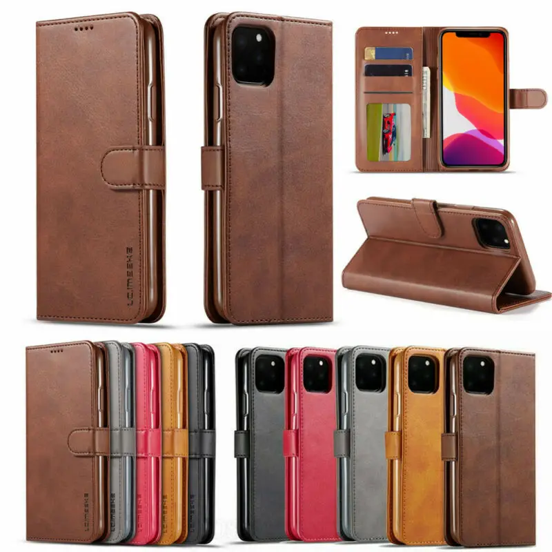 

Роскошный кожаный чехол-книжка с магнитной застежкой и подставкой для iPhone 11 Pro Max 2019