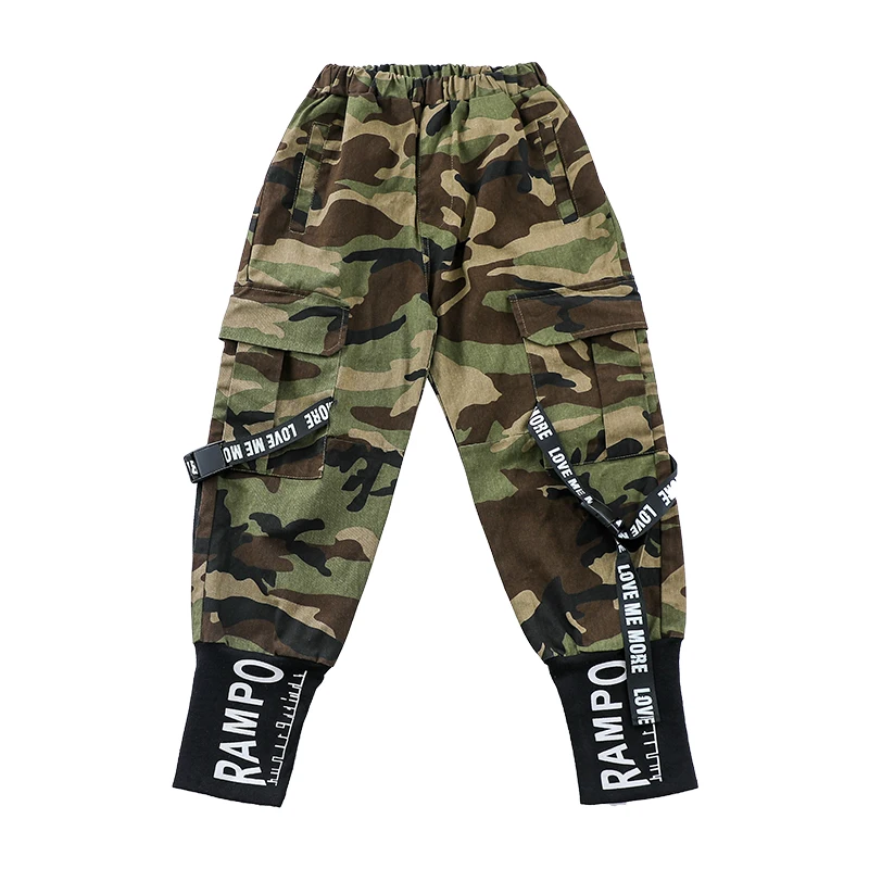 

Детские камуфляжные брюки-карго уличный стиль мужской в стиле «хип-хоп» карандаш Pantskids 100% повседневные штаны Брендовая детская одежда