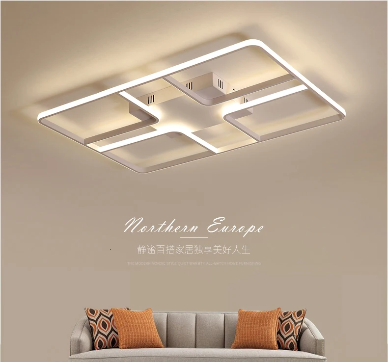 Chandelierrec AC85-265V алюминиевый потолочный светильник современные светодиодные потолочные лампы для гостиной спальни домашнее освещение потолочные светильники