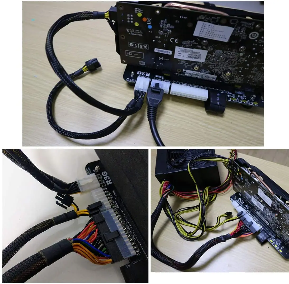 

M.2 key M External Graphics Card Stand Bracket with PCIe3.0 x4 Riser Cable 25cm 50cm 32Gbs For ITX STX NUC VEGA64 GTX1080ti
