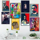 Популярный настенный плакат в стиле рэп хип-хоп, звезда жизни Пабло Канье, Уэста, гостиной, дивана, картина для домашнего декора, качественная Картина на холсте