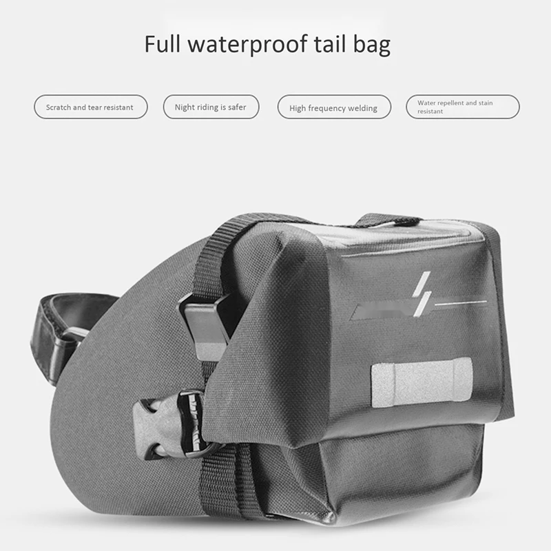 

Bicycle Saddle Bag Rainproof Reflective Shockproof Cycling Bike Tube Rear Tail Seatpost Bag Bike Accessories