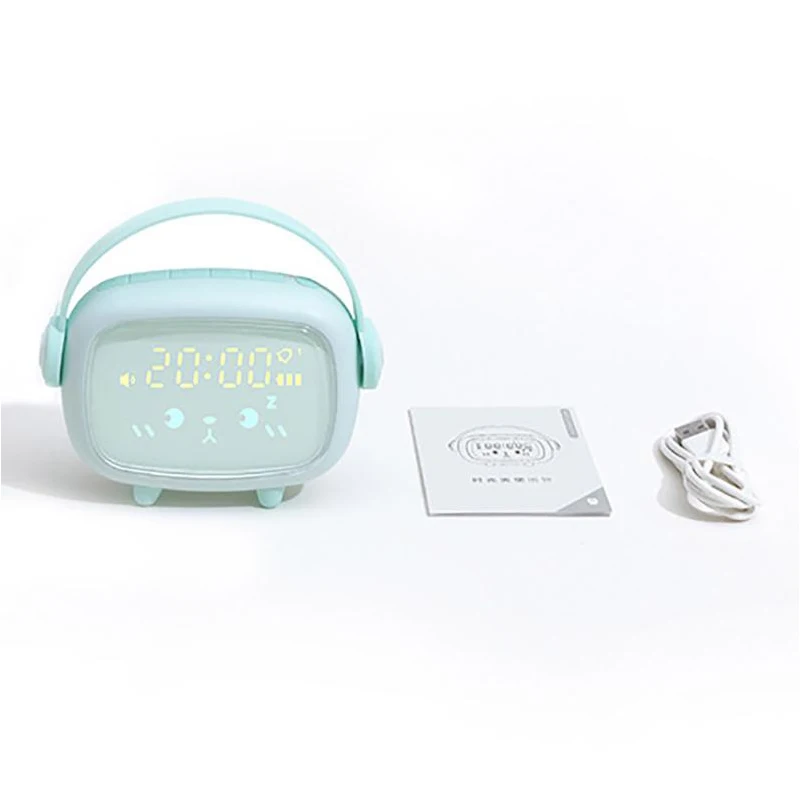 

Creative Night Light Alarm Clock Cute Electronic Digital USB Charge Clock Kids LED Smart Bedside Sleep Night Light Home Decor