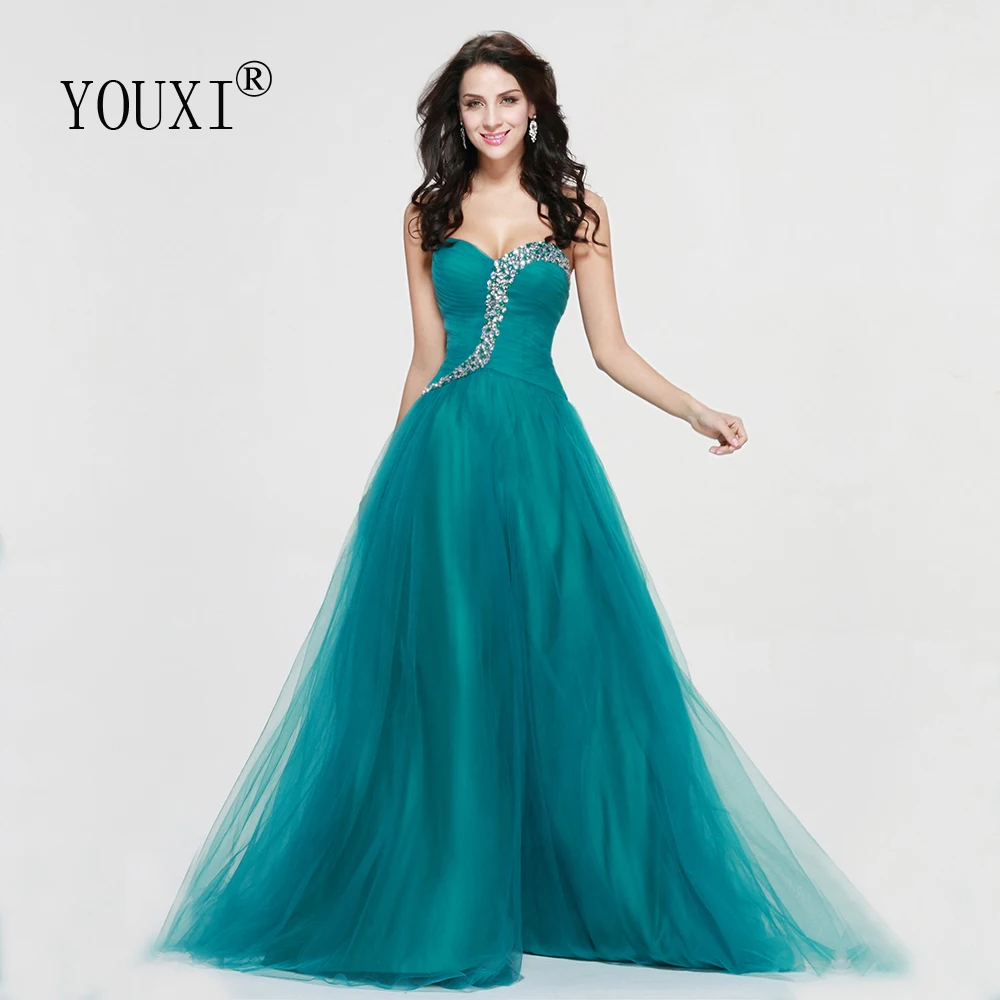 Соблазнительные длинные платья для выпускного 2019 горячее зеленое Тюлевое плиссированное платье с бисером и