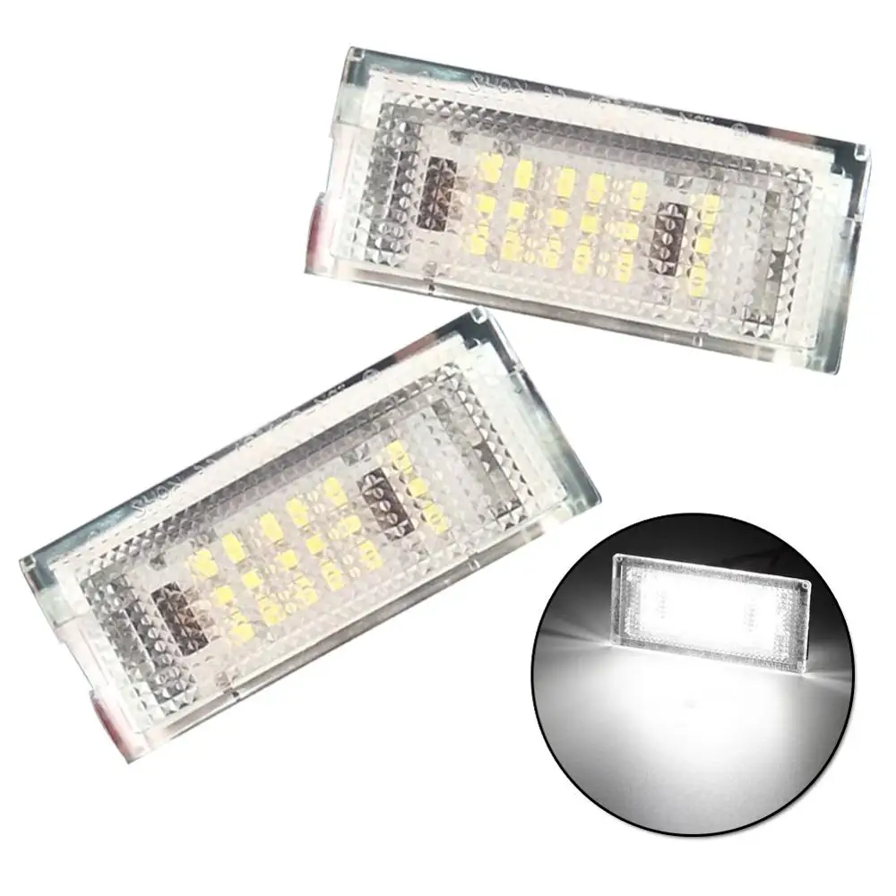 

For BMW 3 Series E46 License Plate Light 6500K Car Rear Number Lamp Universal 18 LED Error Free White LED License Plate Lamps