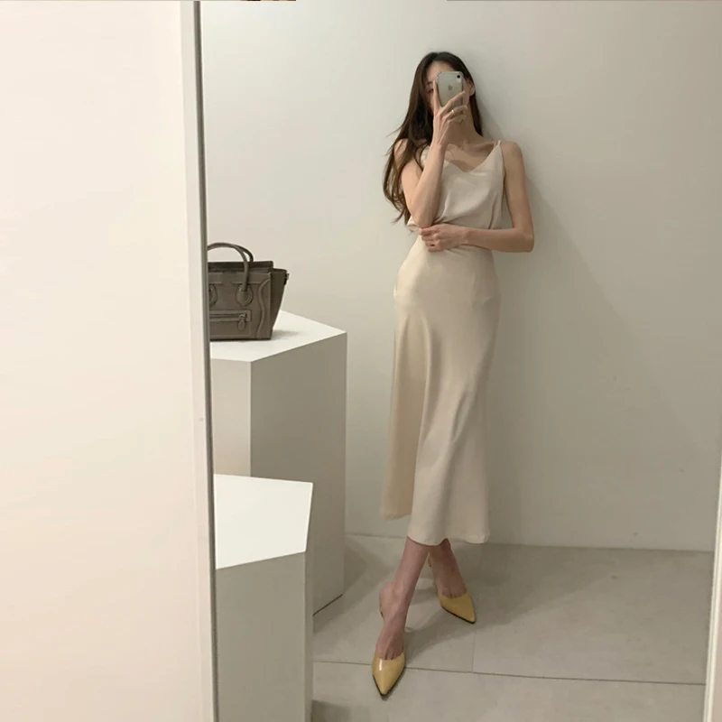 Женские элегантные костюмы из атласа однотонные Жилеты Пуловеры и юбки без