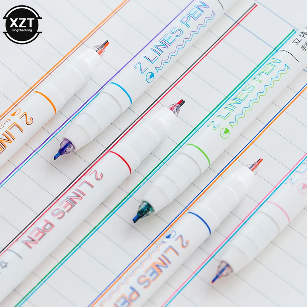 Творческая двухцветная гелевая ручка художественные комиксы рисование граффити