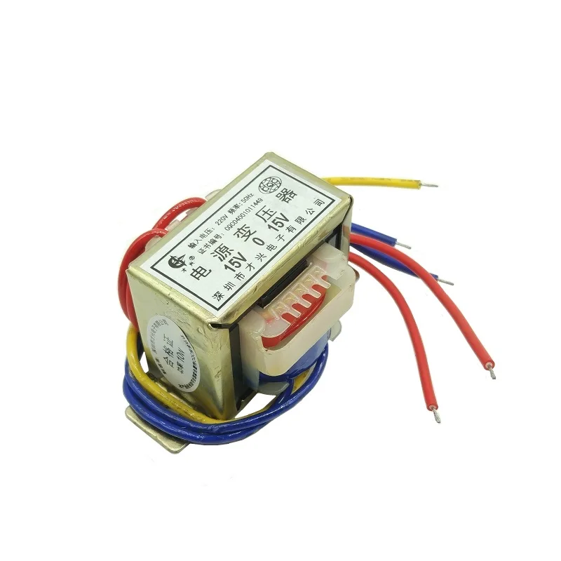 

EI-10W type transformer 10W 220V to double 15V 15V*2 15V-0-15V 330mA 0.33A