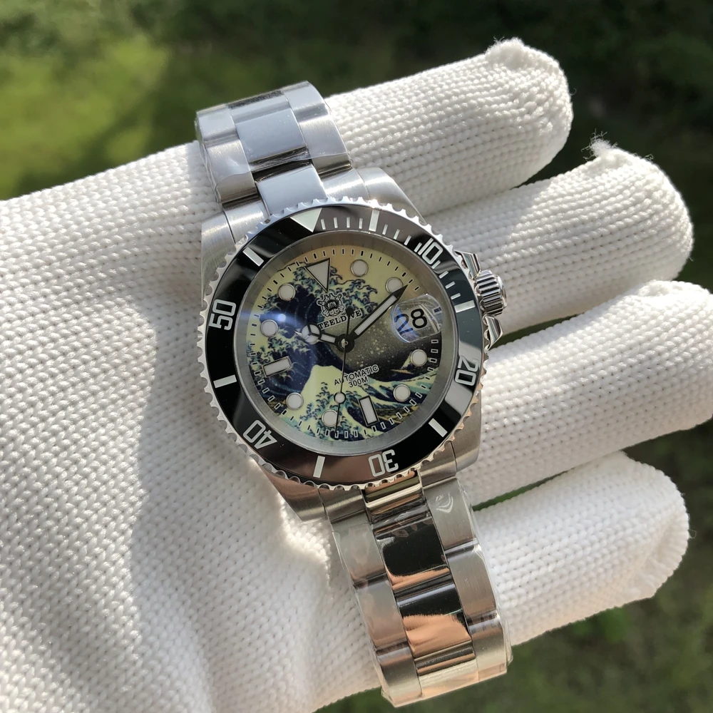Новое поступление полностью светящийся циферблат Steeldive Kanagawa SD1953J
