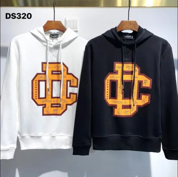

New Dsquared2 Men's Hip-Hop Long-Sleeved Cotton High-Quality Men's Round Neck Printing Letter Long-Sleeved T-Shirt DS320
