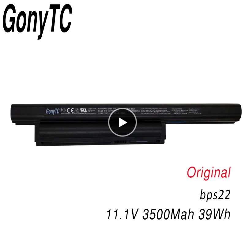 Оригинальный аккумулятор для ноутбука GONYTC bps22 Аккумулятор SONY VAIO с возможностью