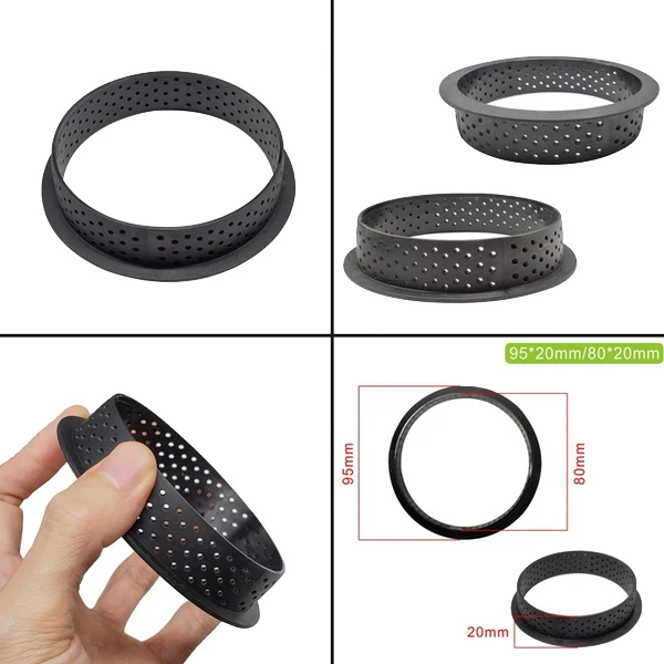 5 Pcs (Round Love Square Rectangle Oval) DIY Dessert Mousse Tart Ring Cutter Perforated Circle Bakeware Cake Mold | Дом и сад