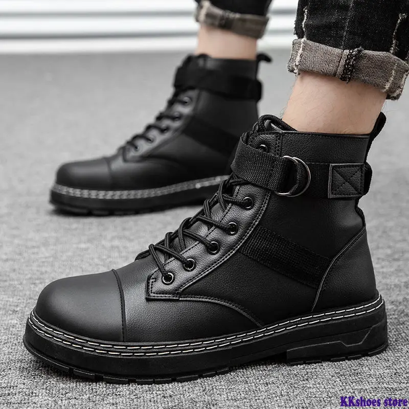 

Men's Winter Shoes Chunky Ankle Boots Warm Platform Shoes Comfortable Casual Boot Non-Slip Man Snow Boots Male Footwear