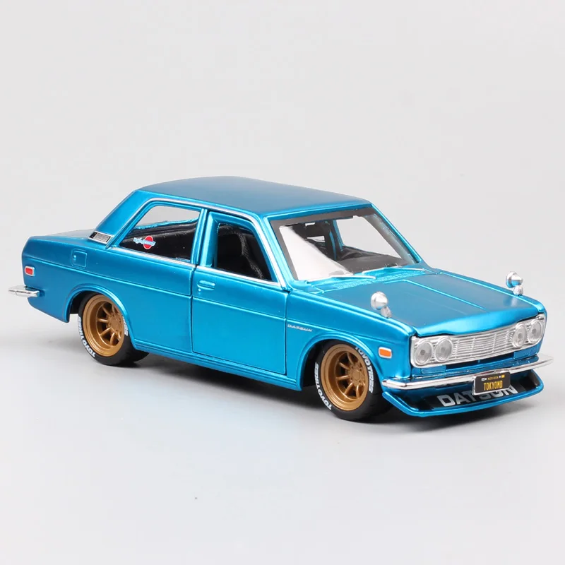 Винтажная модель автомобилей Nissan Datsun 510 1/24 1600 Bluebird 1800 tokyo mod Deluxe металлические