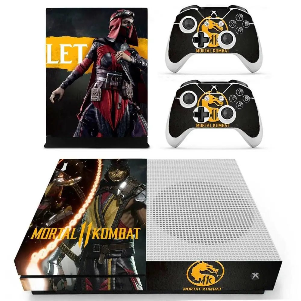 Mortal Kombat 11 Наклейка Обложка для консоли Xbox One S Kinect и 2 контроллера Slim Скины s винил |