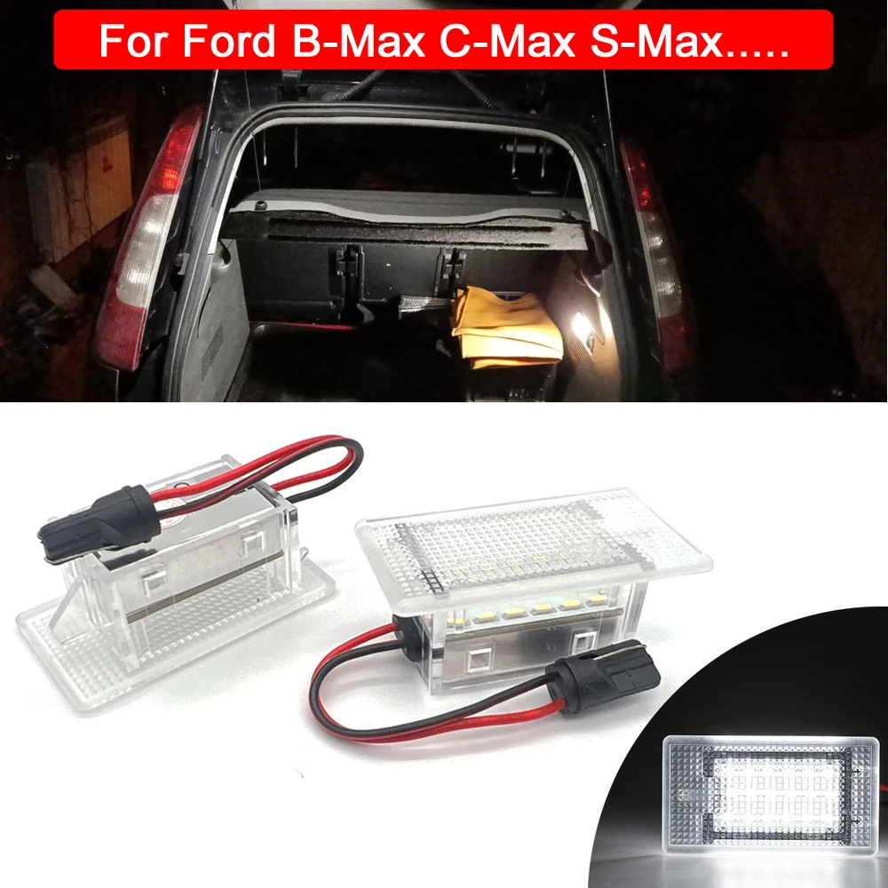 2 шт. светодиодная подсветка для багажника Ford EcoSport Escort Figo Fiesta Focus Galaxy Гранада KA Orion