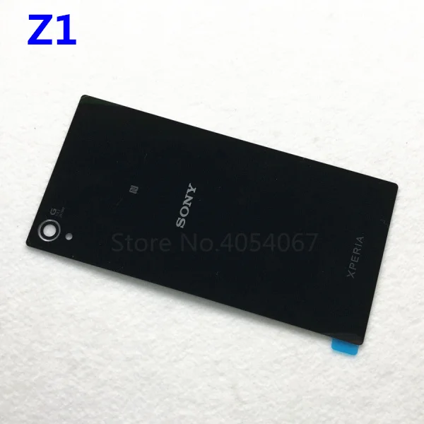 Z1 Задняя стеклянная крышка корпуса Замена для sony Xperia Z1 L39H C6902 C6903 задняя крышка батарейного отсека с NFC антенной - Цвет: Z1 black