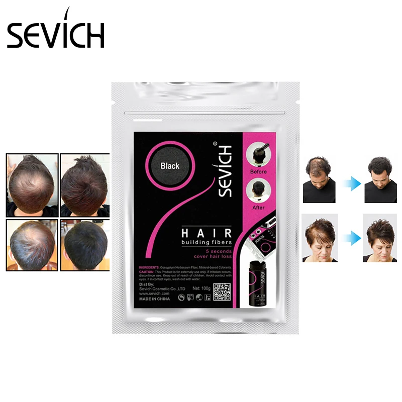 

Sevich 25g/100g Hair Fibers Keratin Hair Loss Building Fiber Hair Loss Concealer Instant Wig Regrowth Powders Black 10 Color
