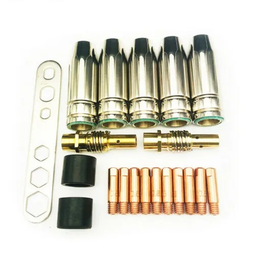

24PCS Nozzle Holder MIG / MAG MB15 0.8 Contact Nozzle Gas Nozzle Soldering Tools MB 14/15 / 150 Gas Nozzle MB 14/15/150
