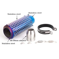 60mm fashion shape motorcycle exhaust muffler blue exhaust pipe noise killer adjustable silencer remoulded equipment