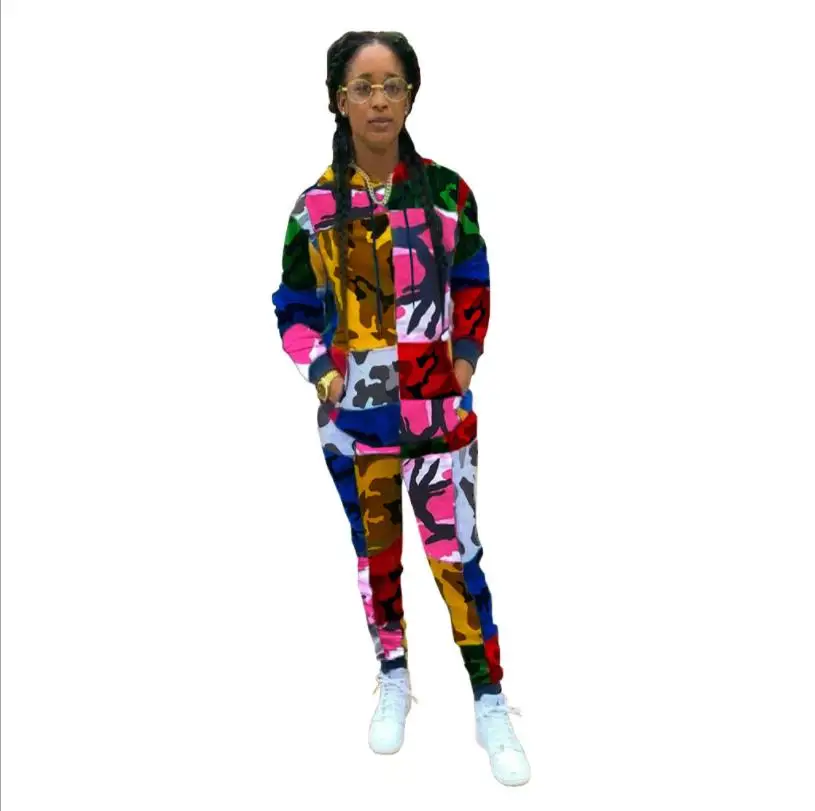 Женский комплект одежды из 2 предметов Dashiki облегающее платье с принтом и брюки в