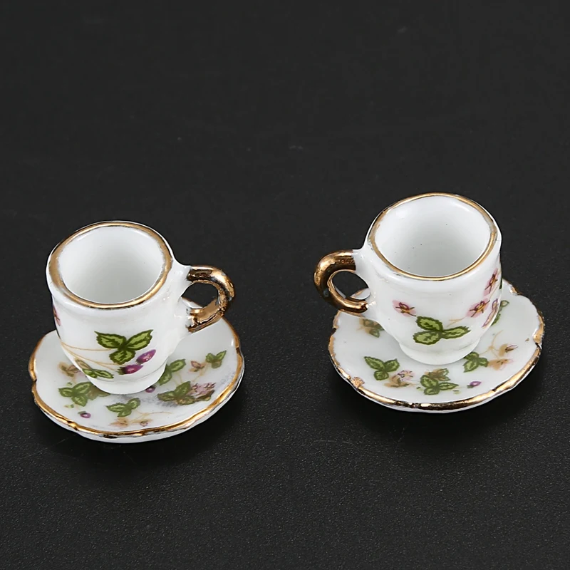 

1/6 Dollhouse Miniature Porcelain Coffee Tea cup set #C