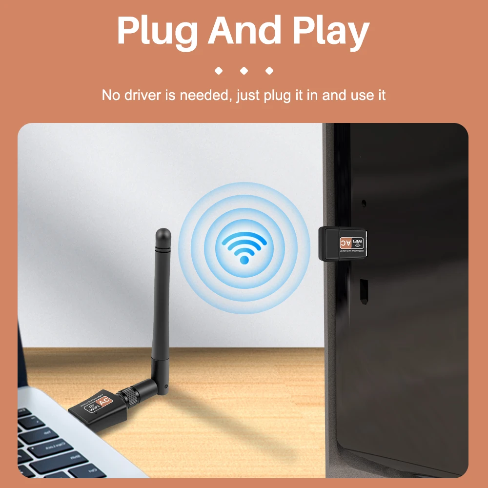 USB WiFi адаптер Mini 600 Мбит/с Wifi 5 8 ГГц + 2 4 USB2.0 приемник беспроводная сетевая карта Lan