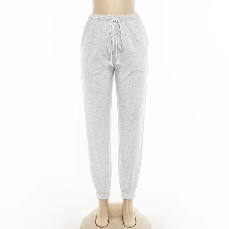 Женские осенние штаны шаровары с высокой талией уличная одежда эластичные брюки