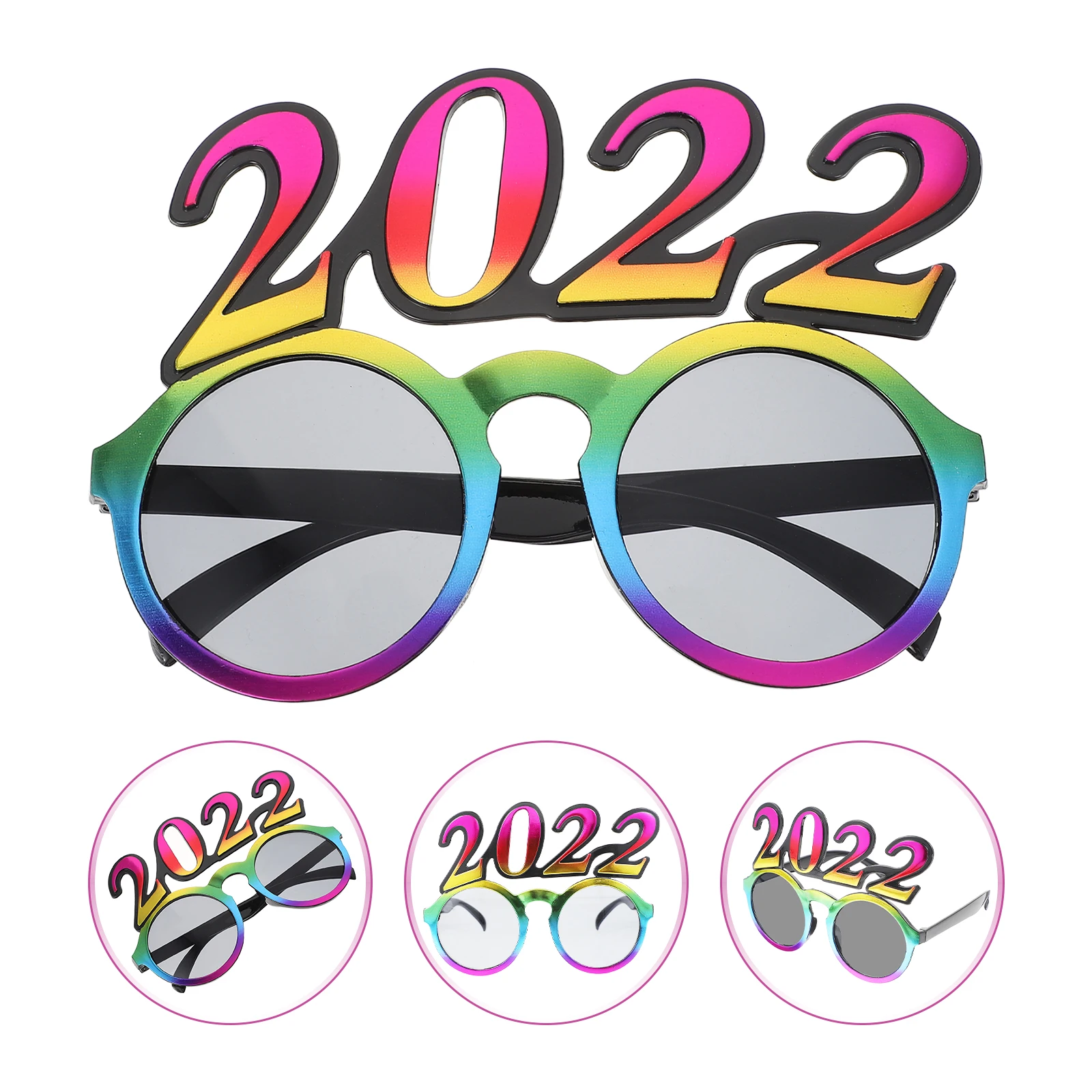 

New Year's Day Party Photo Props Number Design Eyeglasses Party Decors Number 2022 glasses party funny prom glasses friend gift