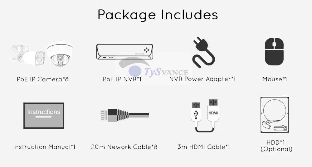 TySvance 8ch PTZ 5MP POE H.265 комплект системы 4X оптический зум CCTV безопасности 16ch NVR наружная крытая 2,8-12 мм ip-камера наблюдения