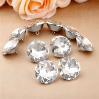 10pcs diamond crystal glass upholstery headboard buttons sofa wall party wedding decoration 30mm dia sewing buttons