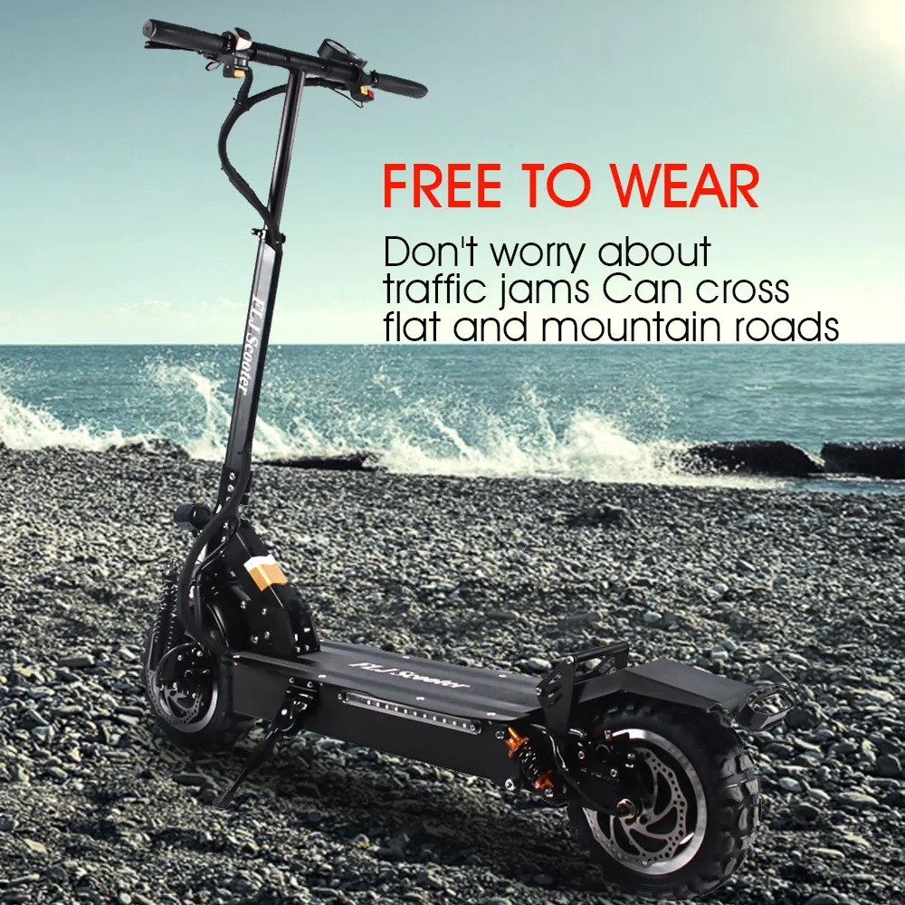 Модернизированный электрический скутер FLJ с колесами 11 дюймов 60 в 3200 Вт двойной