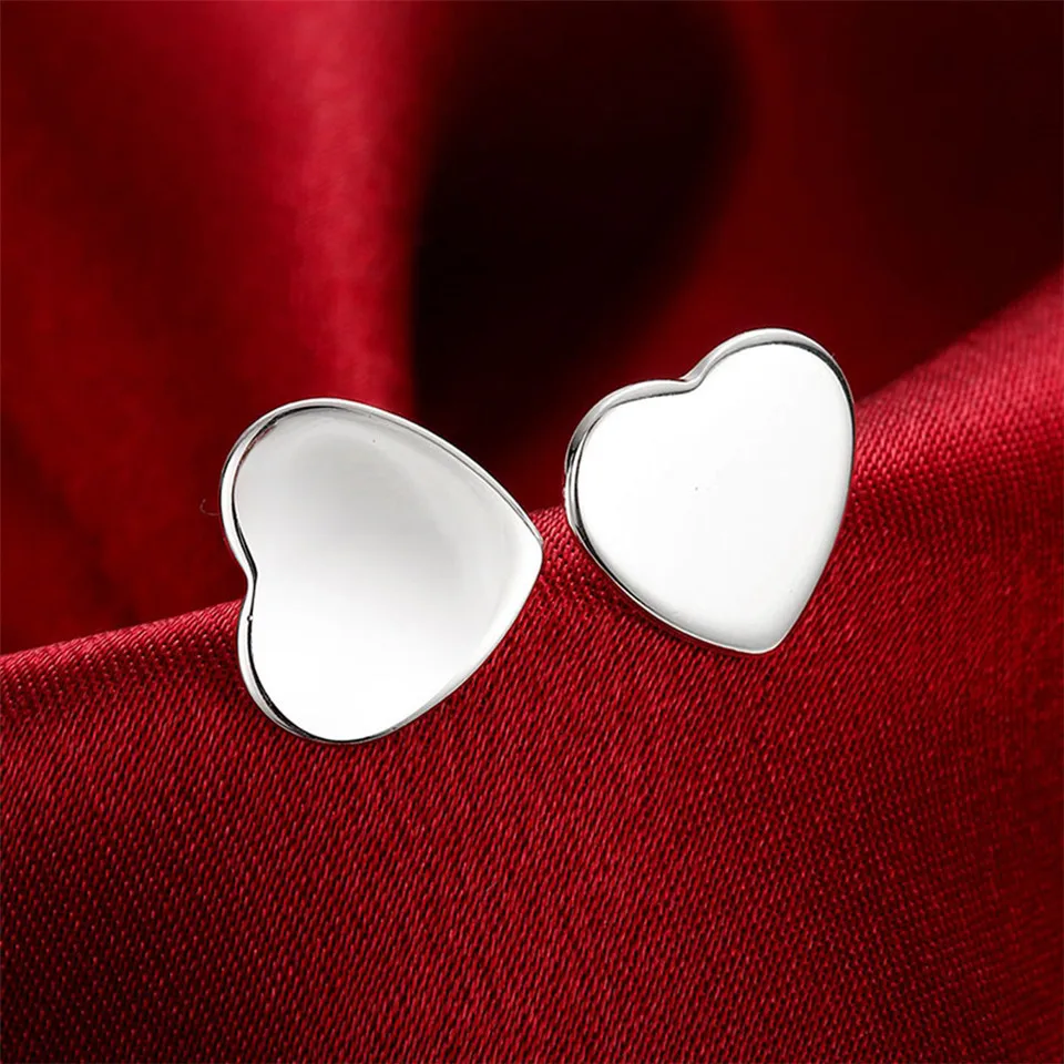 

Wholesale High Quality Jewelry 925 jewelry silver Heart Tag Earrings For Women Best Gift