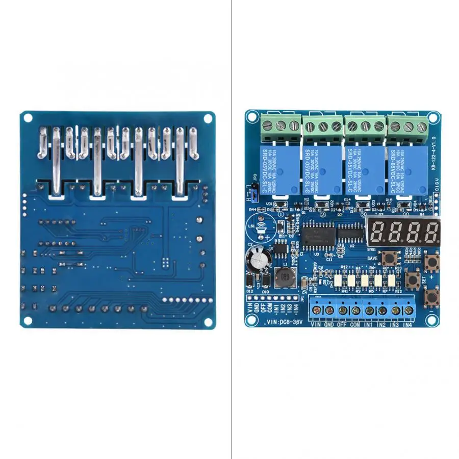 Е байка 36В релейный модуль 4 канальный Многофункциональный реле задержки времени