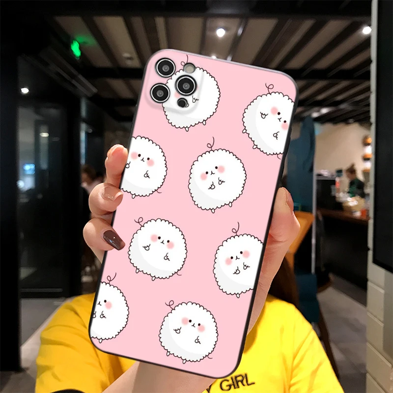 

For iPhone Sheep Cute Print Soft Matt Apple Case 6 7 8 11 12 Plus Pro X XR MAX 2021 Cover
