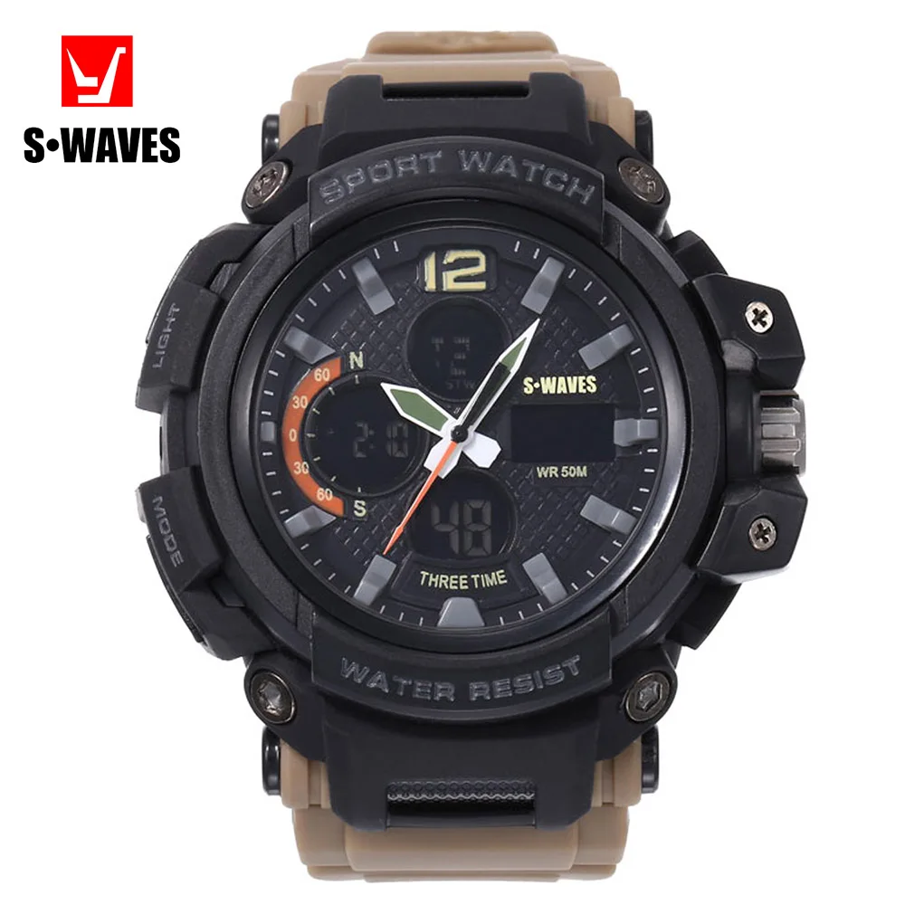 Часы наручные SWAVES Мужские кварцевые Брендовые повседневные водонепроницаемые с