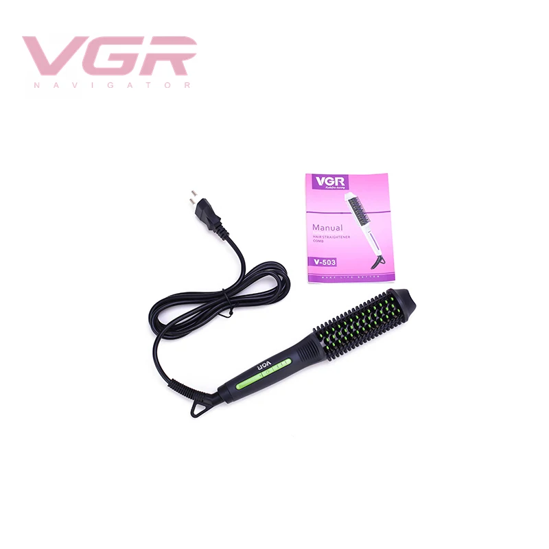 

Hot TOD-Vgr V-503 Hair Curler Comb Hair Curler Iron Ceramic Hair Curler Straight Hair for Men and Women Short Hair Big Wave Elec