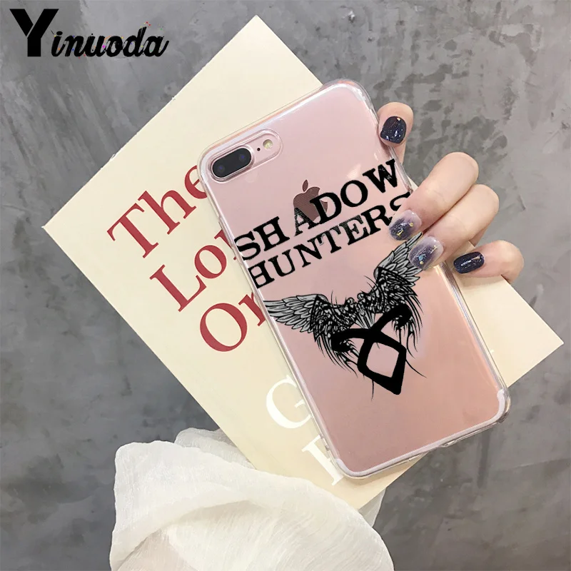Yinuoda Shadowhunters Pattern Rubber Phone Accessories Cover for iPhone X XS MAX 6 6s 7 7plus 8 8Plus 5 5S SE XR 11 pro max