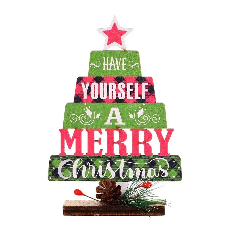 Настольные украшения в форме рождественской елки с английским алфавитом