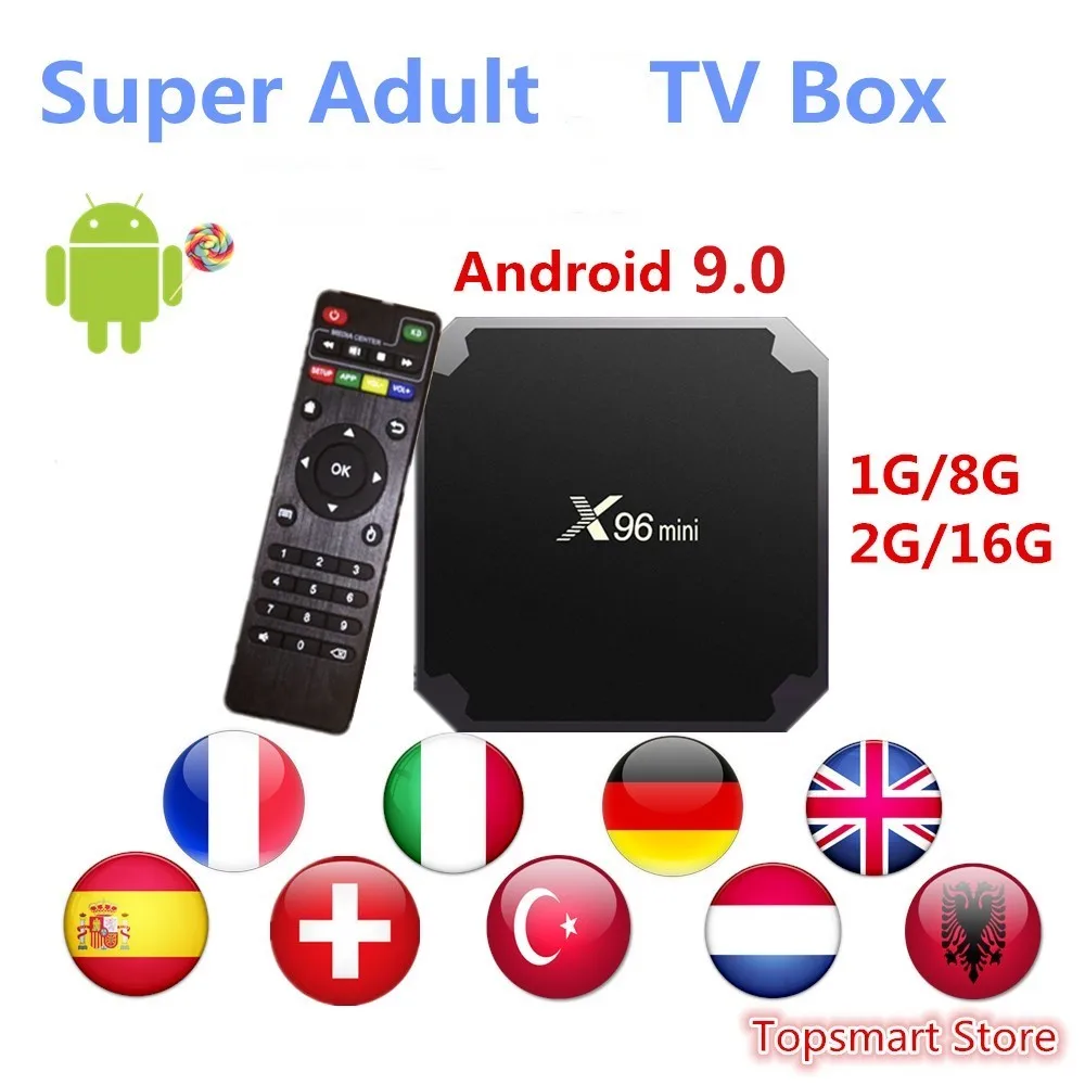 Супер Италия IPTV X96 Мини Android 9 0 Смарт ТВ коробка арабский Великобритания Германия