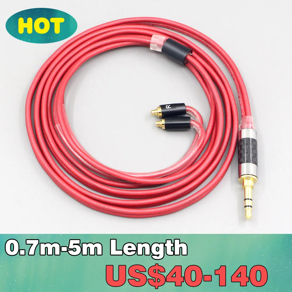 

3.5mm 2.5mm 4.4mm Balanced 99% Pure PCOCC Earphone Red Cable For AKG N5005 N30 N40 MMCX Sennheiser IE300 IE900 LN007695
