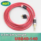 Кабель для наушников PCOCC, 3,5 мм, 2,5 мм, 4,4 мм, балансный, 99% чистый, красный, для AKG N5005, N30, N40, MMCX, Sennheiser IE300, IE900, LN007695