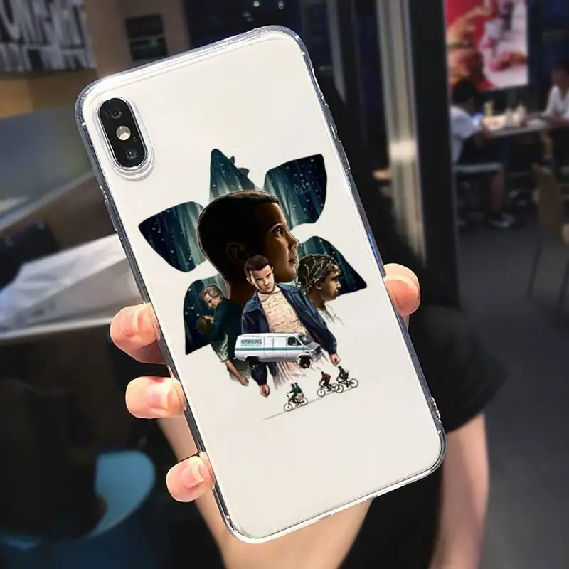 

Stranger Things American TV show Phone Cases Transparent for iPhone 6 7 8 11 12 s mini pro X XS XR MAX Plus