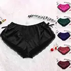 Сексуальная Цветочная кружевная пижама из шелка и сатина, удобное нижнее белье, женские шорты, S-XXXL