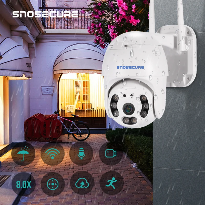 SNOSECURE 1080P PTZ IP камера внешняя скоростная купольная беспроводная Wi Fi безопасности