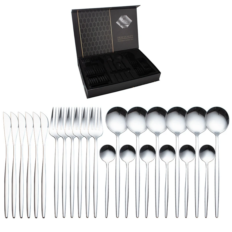 

24 шт./набор, столовые приборы из нержавеющей стали