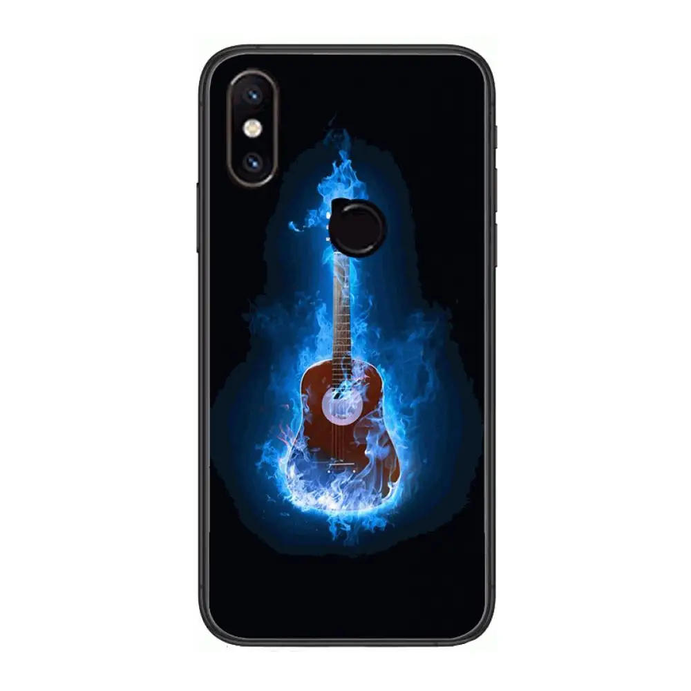 

Guitar wallpaper Phone Case For xiaomi M2 C3 X3 F2 Lite NFC 6 5 x Poco k30 Pro Anime Black Cover Silicone Back Pretty