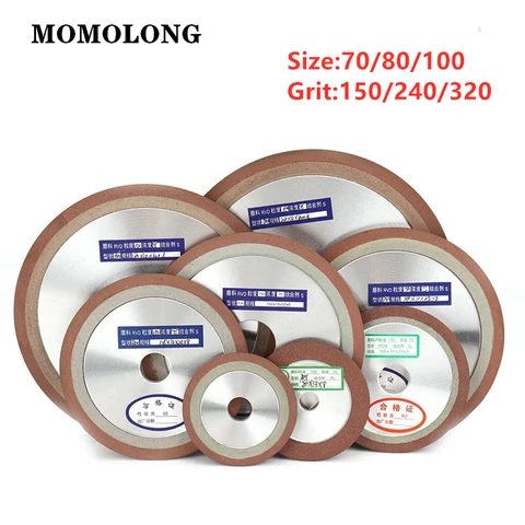 Алмазный шлифовальный круг, режущий диск 75 мм/80 мм/100 мм, шлифовальный станок для вольфрамовой стали, шлифовальный станок #150/240/320